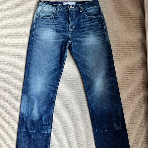 AYR The Crush Jeans size 30 100% cotton denim barracuda wash straight crop - Picture 3 of 8